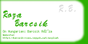 roza barcsik business card